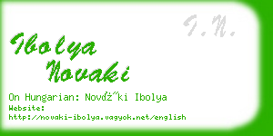 ibolya novaki business card